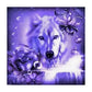 Diamond Painting - Full Round - Purple Wolf Rose