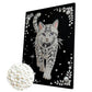 DIY Pearl Painting With Frame - Handmade Self-Adhesive Pearls - Cat (30*40cm) A