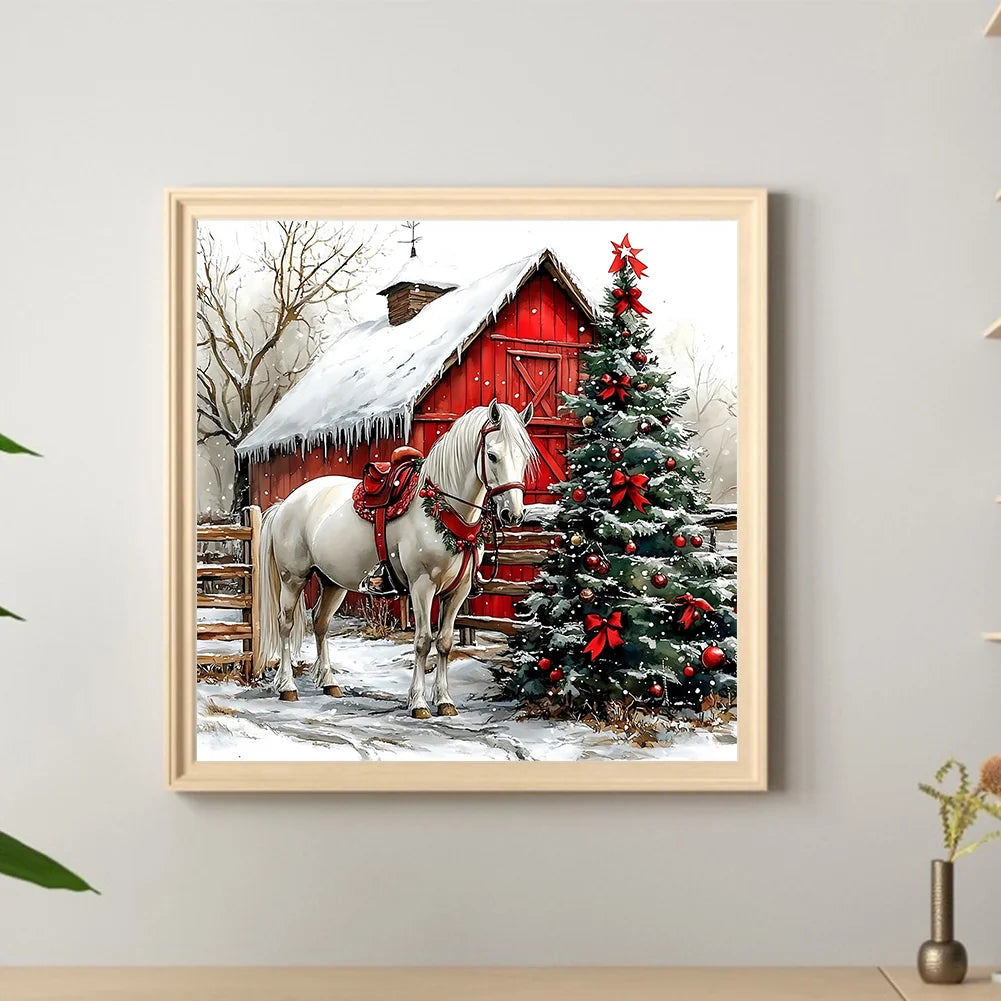 Diamond Painting - Full Round / Square - Xmas Horse