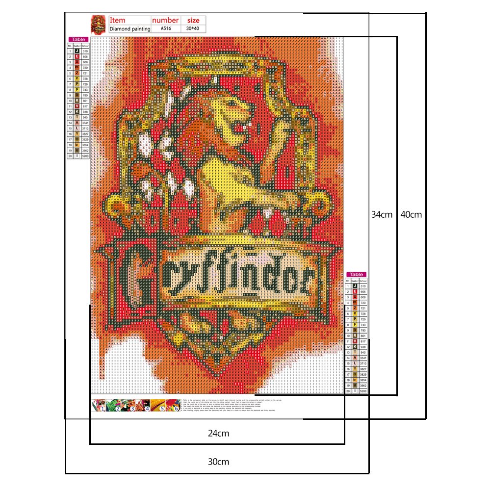 Diamond Painting - Full Round - Gryffindor