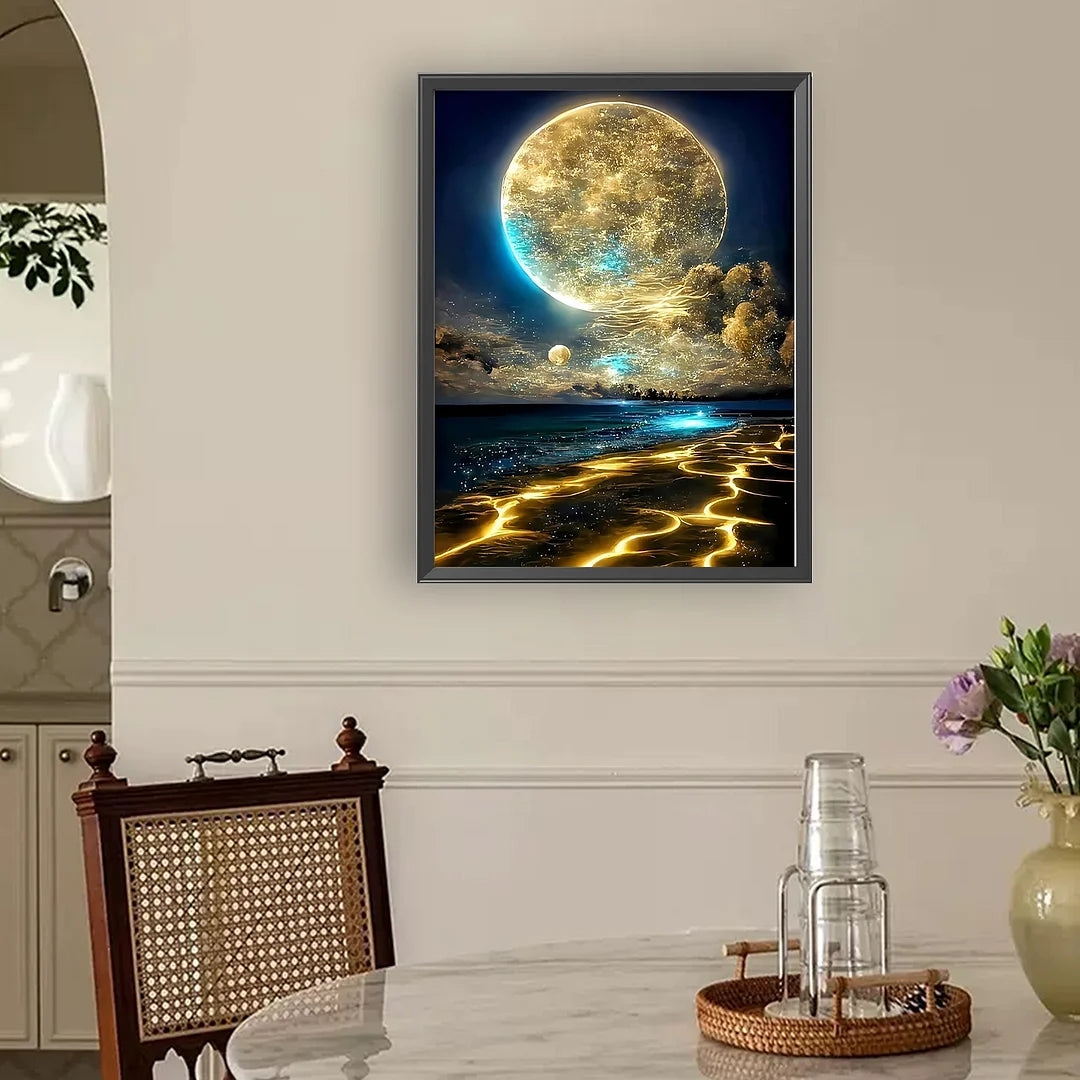 Diamond Painting - Full Round / Square - Moonlight Lake