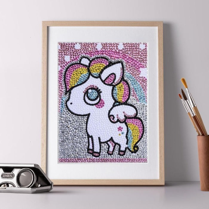 5D DIY Full Drill Special Shaped Diamond Painting Pink Horse