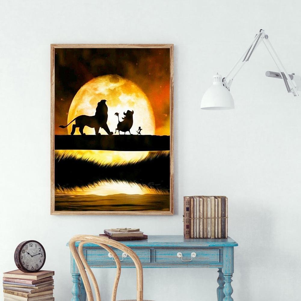 Diamond Painting - Full Round - Lion Shadow