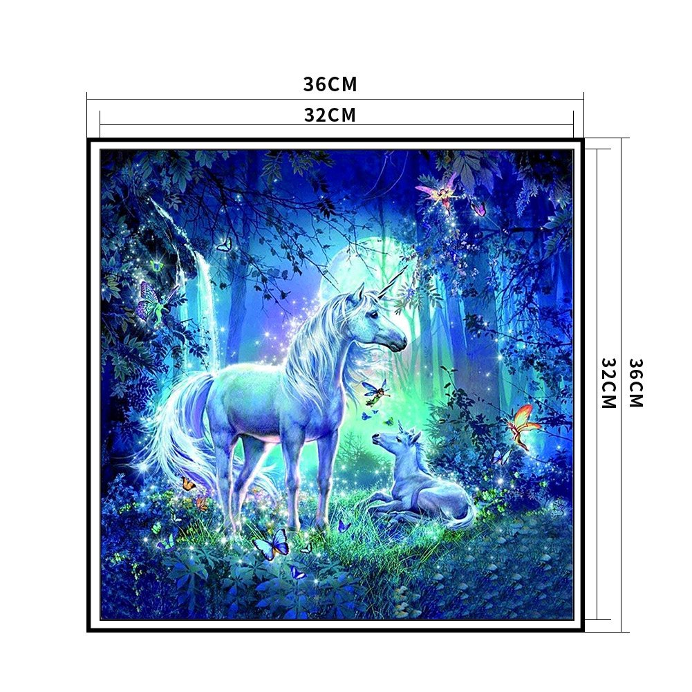 11ct Stamped Cross Stitch - Horn Horse(36*36cm)