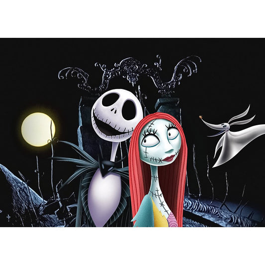 5D Diy Diamond Painting Kit Full Round Beads Jack & Sally