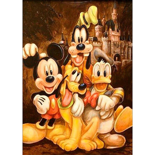 5D Diy Diamond Painting Kit Full Round Beads Mickey's Friend