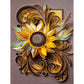 5D Diy Diamond Painting Kit Full Round Beads Quilling Paper Painting Flower