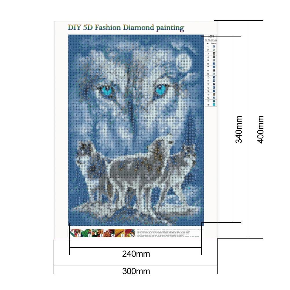Diamond Painting - Full Round - Wolves B