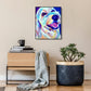 Hand Painted Colorful Dog Modern Wall Art Craft Decor