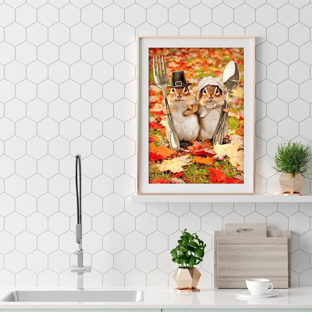 Diamond Painting - Full Round - Squirrels A