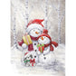 5D Diy Diamond Painting Kit Full Round Beads Snowman Family