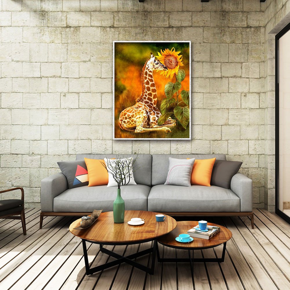 Diamond Painting - Full Round - Giraffe C