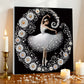 DIY Pearl Painting With Frame - Handmade Self-Adhesive Pearls - Gold Woman (30*30cm)