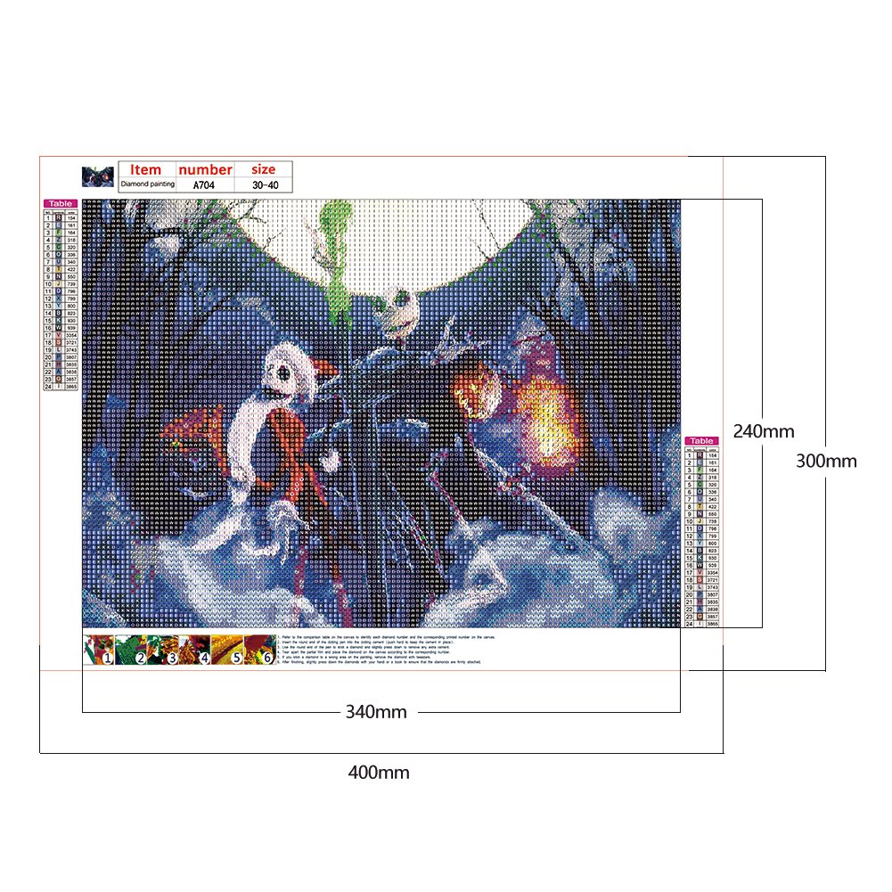 5D DIY Diamond Painting Kit - Full Round - The Nightmare Before Christmas