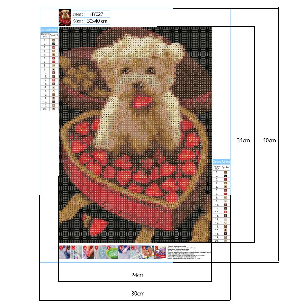 Diamond Painting - Full Round - Dog 27