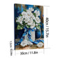 DIY Pearl Painting With Frame - Handmade Self-Adhesive Pearls - Blue Vase (30*40cm)