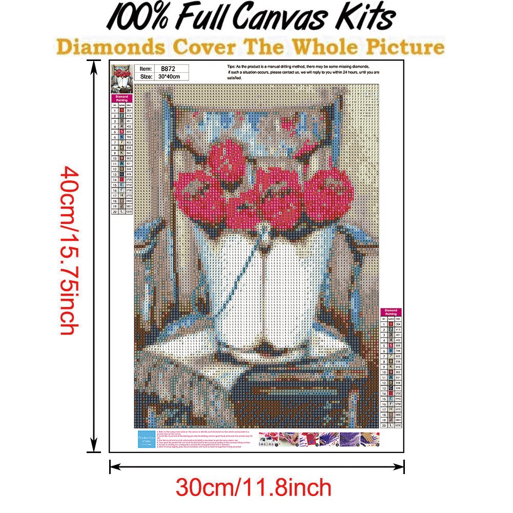 Diamond Painting - Full Round - Chair Flowers
