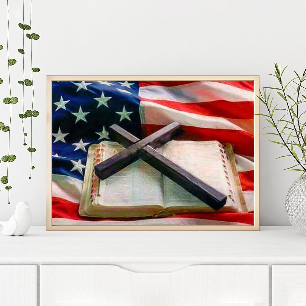 Diamond Painting - Full Round - US Flag