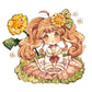 11ct Stamped Cross Stitch Frangipani Girl ( 45*50cm)