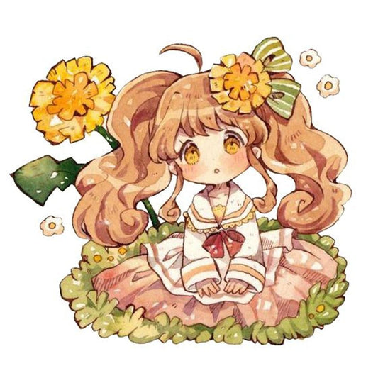 11ct Stamped Cross Stitch Frangipani Girl ( 45*50cm)