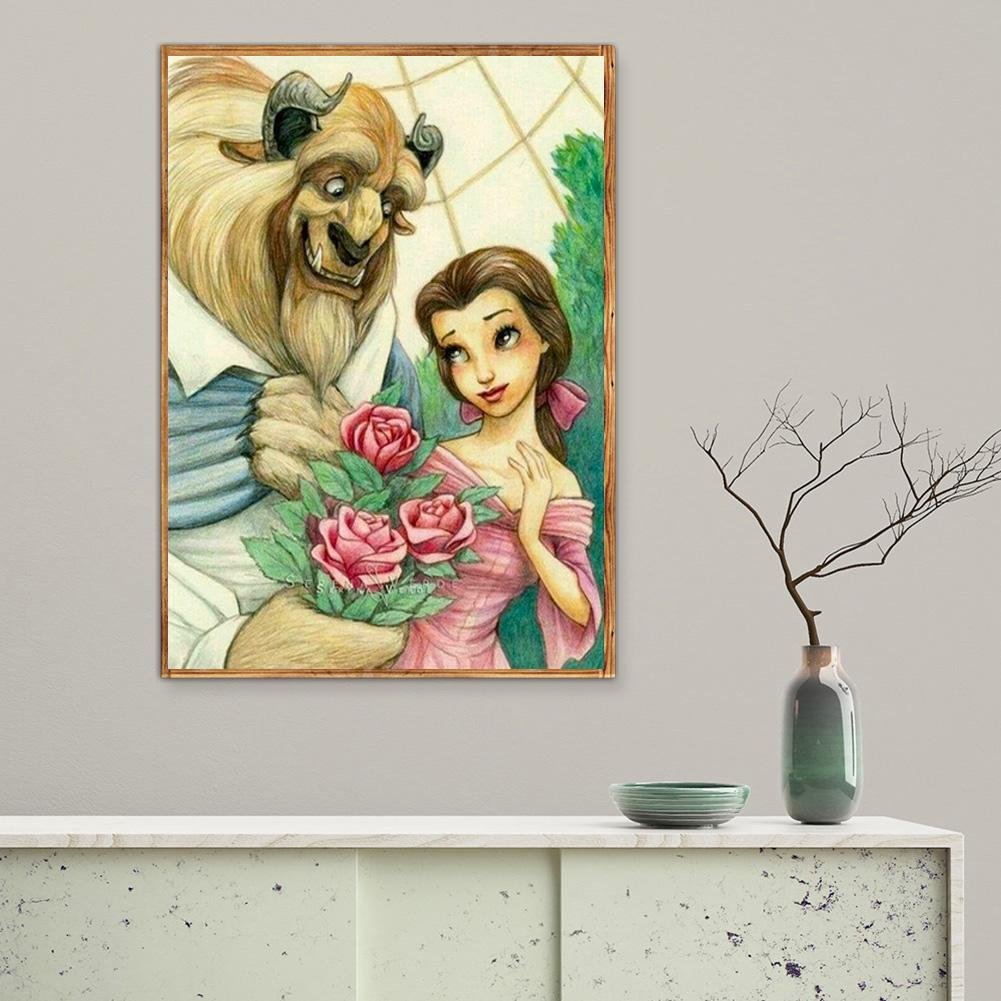 Diamond Painting - Full Round - Beauty & Beast Princess