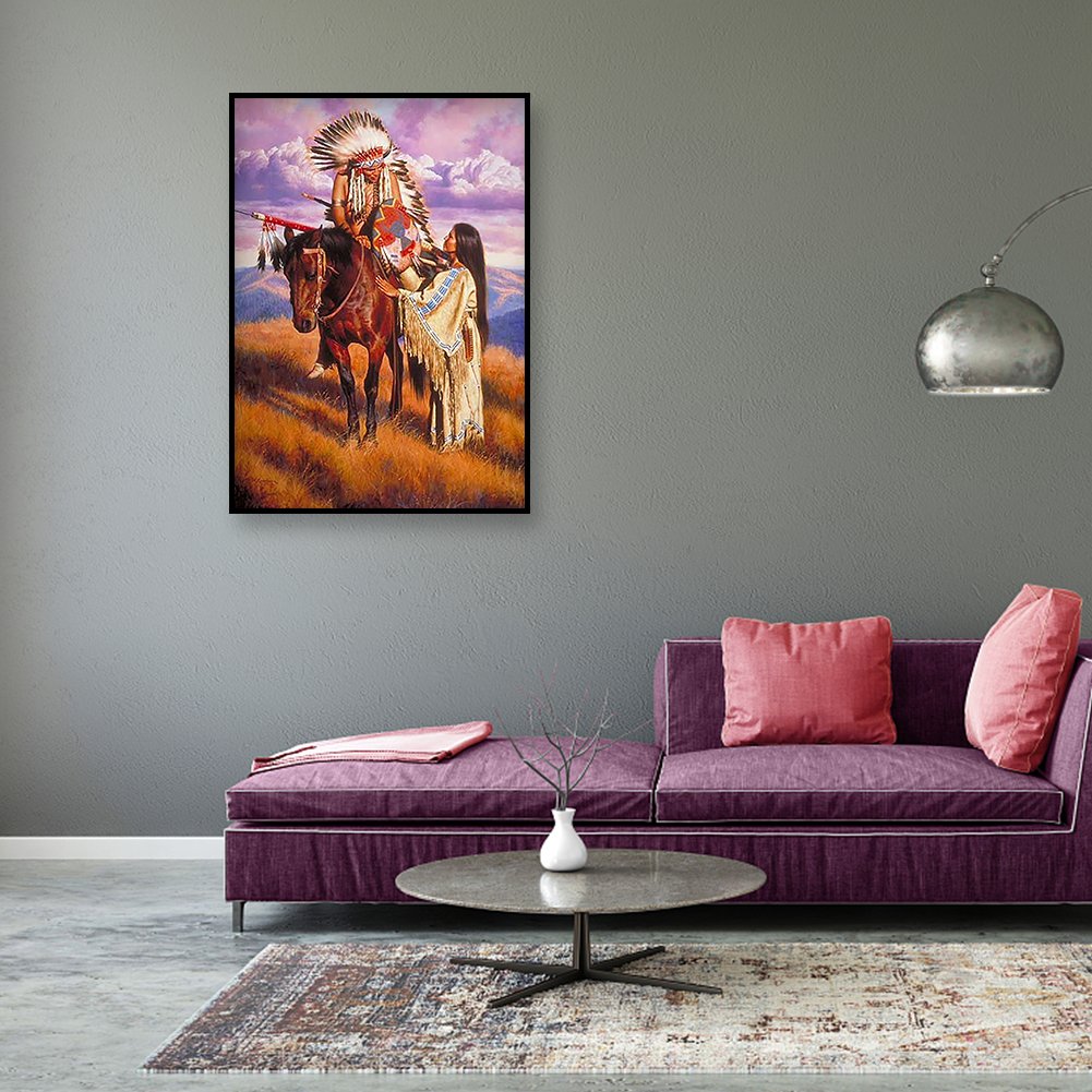 Diamond Painting - Full Round - Indian Couple