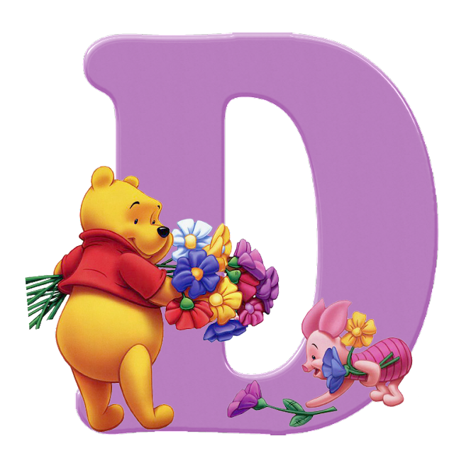 Round Beads Diamond Paintings Art Letter D Winnie The Pooh