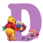 Diamond Paintings Art Letter D Winnie The Pooh