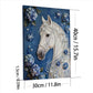 DIY Pearl Painting With Frame - Handmade Self-Adhesive Pearls - Horse (30*40cm) A