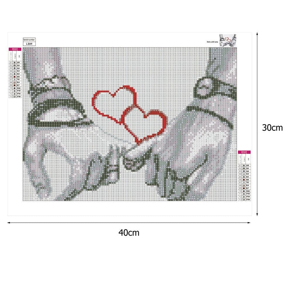 Diamond Painting - Full Round - Love Heart Hand