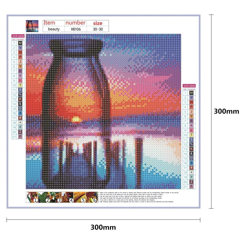 5D DIY Diamond Painting Kit - Full Round - Bottle Scenery