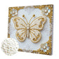 DIY Pearl Painting With Frame - Handmade Self-Adhesive Pearls - Butterfly (25*25cm) B