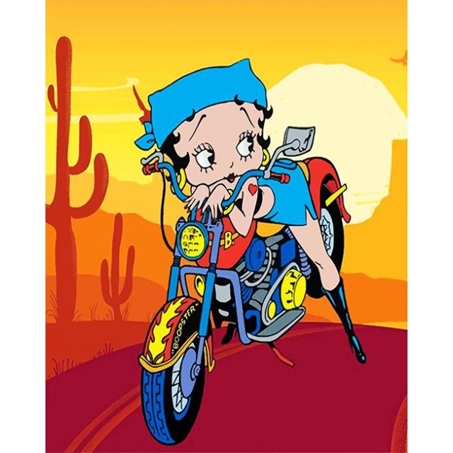 5d full drill round diamond painting kits Betty Boop