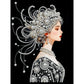 DIY Pearl Painting With Frame - Handmade Self-Adhesive Pearls - Ancient Girl (30*40cm)