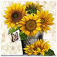 11CT Stamped Cross Stitch Sunflower(36*36CM)