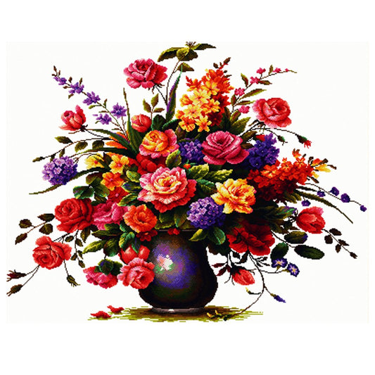 11ct Stamped Cross Stitch Flowers(102*80cm)