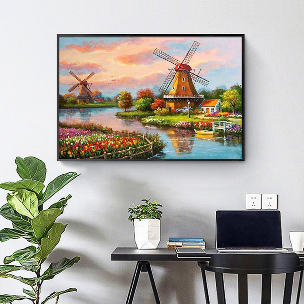 Diamond Painting - Full Round - Windmill