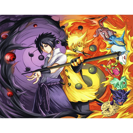 5D Diy Diamond Painting Kit Full Round Beads Anime (30*45cm)