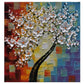 11ct Stamped Cross Stitch Tree Beach Quilting Fabric (50*50cm)