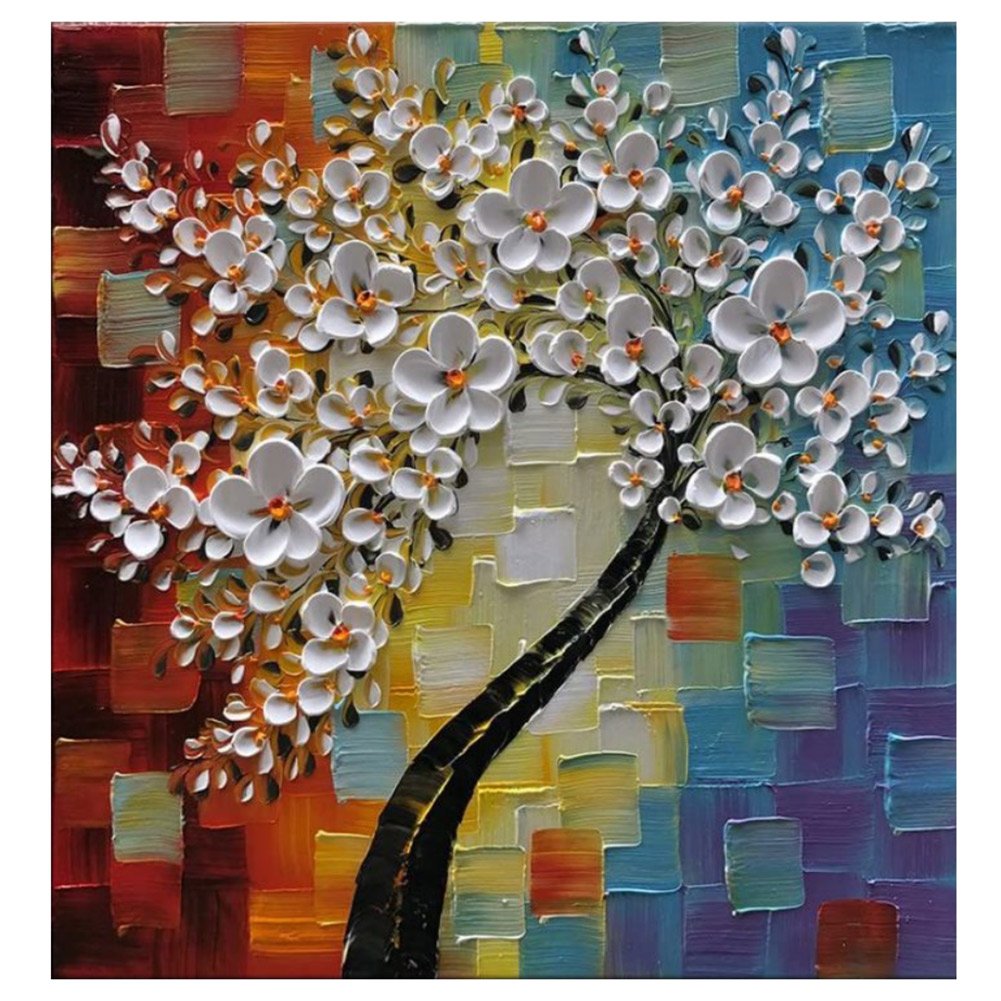 11ct Stamped Cross Stitch Tree Beach Quilting Fabric (50*50cm)