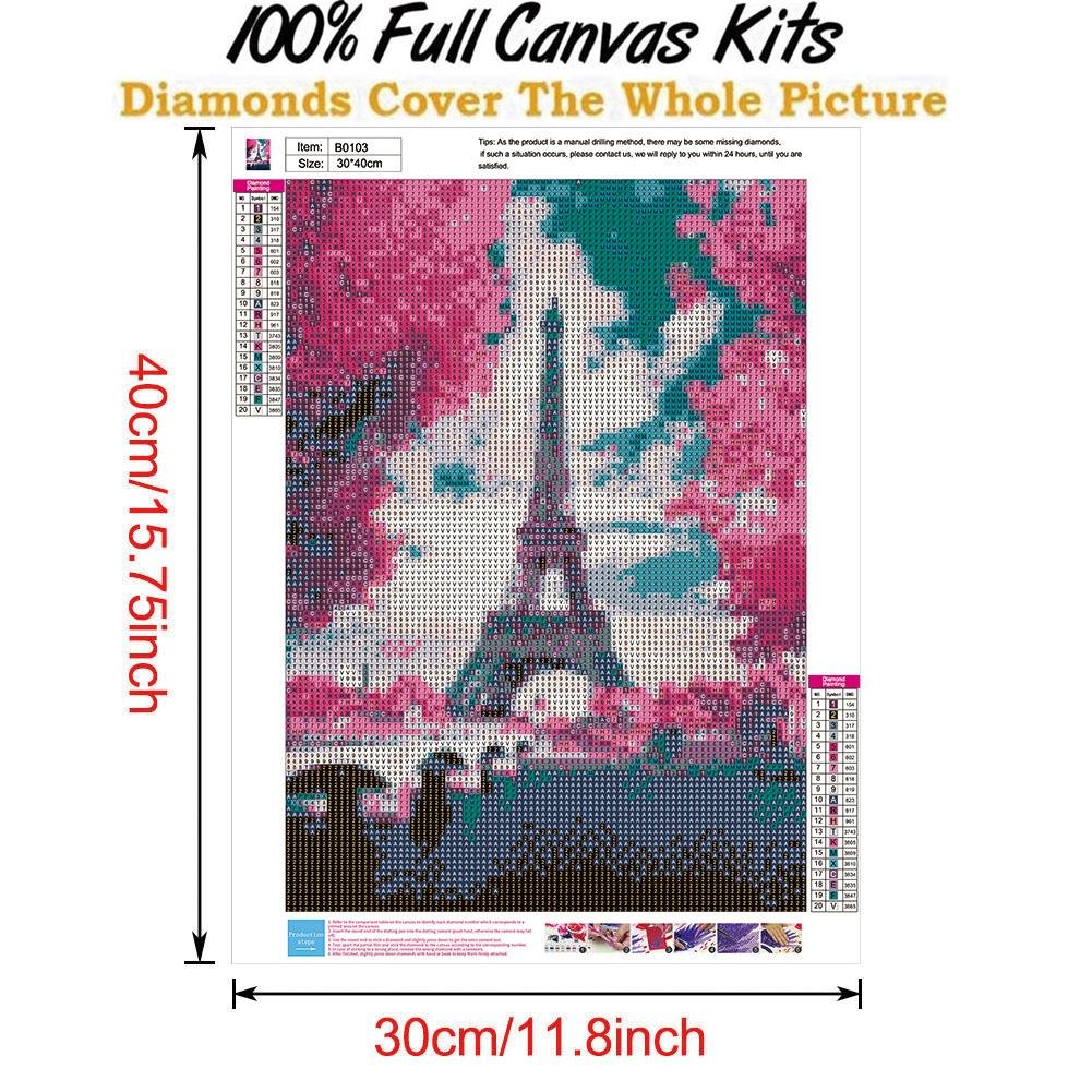 Diamond Painting - Full Round - Eiffel Tower A