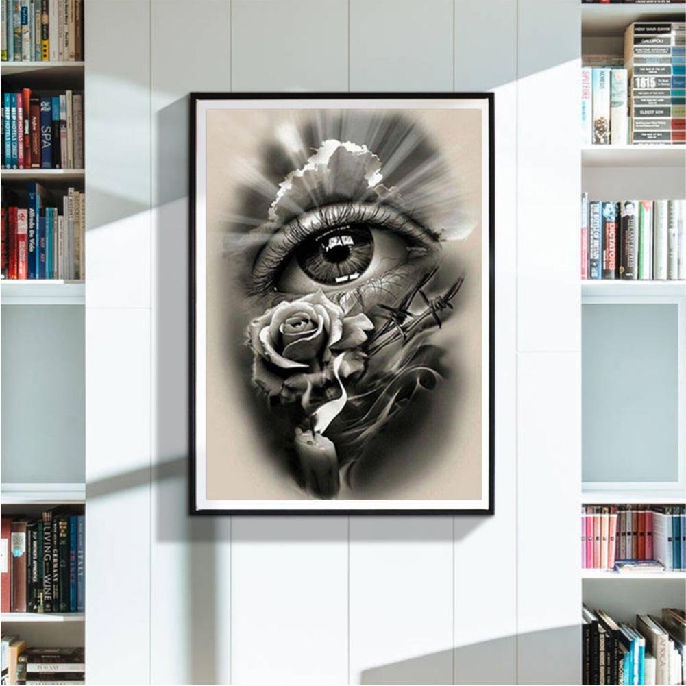 5D DIY Diamond Painting Kit - Full Round - Black Eye Flower