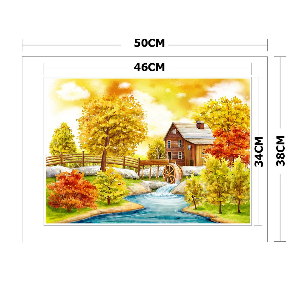 11CT Stamped Cross Stitch Autumn Quilting Fabric (50*38CM)