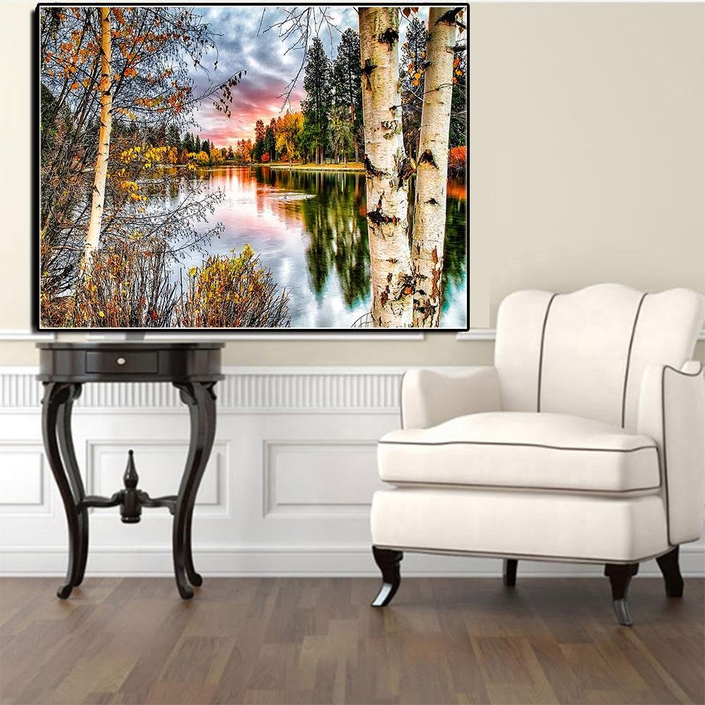 Diamond Painting - Partial Round - Forest Landscape