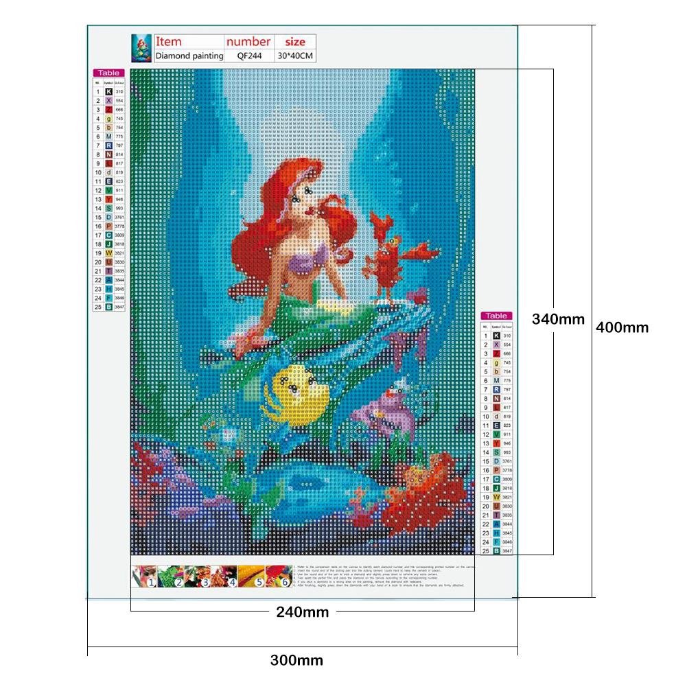 Diamond Painting - Full Round - Mermaid B Princess