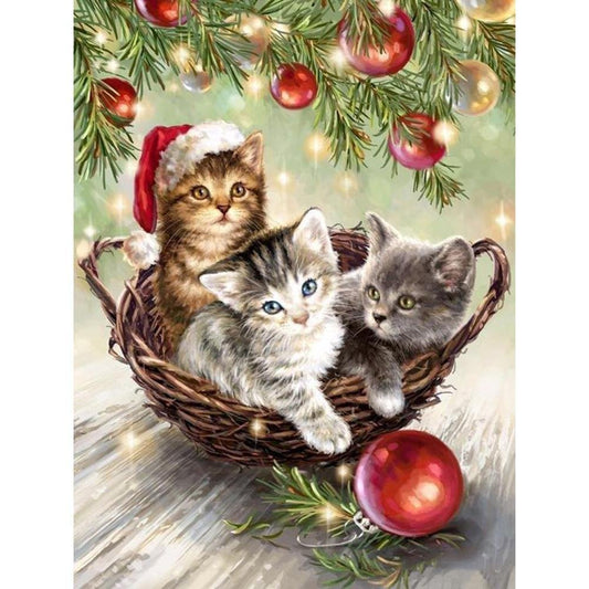 5D Diamond Painting Kit Full Round Beads Art Cats Family