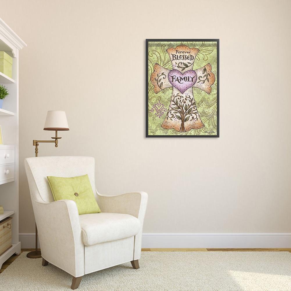 Diamond Painting - Full Round - Love and Cross 1