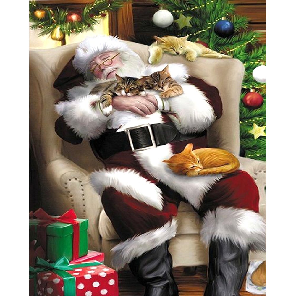 11ct Stamped Cross Stitch Santa Claus ( 40*50cm)