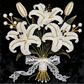 DIY Pearl Painting With Frame - Handmade Self-Adhesive Pearls - Flower (25*25cm) C