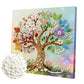 DIY Pearl Painting With Frame - Handmade Self-Adhesive Pearls - Tree (25*25cm) A
